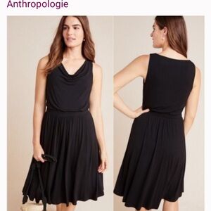 Maeve Elegant Black Midi Dress